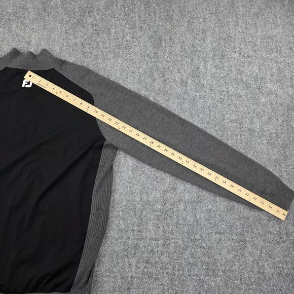 FootJoy Pullover Sweater Mens Large Gray Black Nemacolin Country Club Golf Zip - Picture 9 of 16